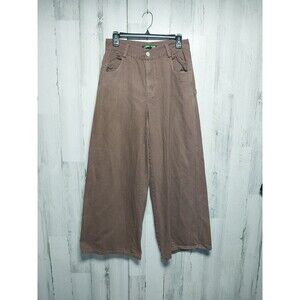 Tunnel Vision Medium Brown Baggy Jeans Embroidered